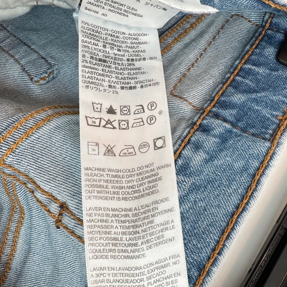 Levi's 513 Men's Jeans Blue Denim Slim Straight Fit Stretch Size 29x30 - Picture 6 of 6